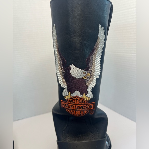 Harley Davidson Black Boots with Eagle Emblem - Picture 8 of 10